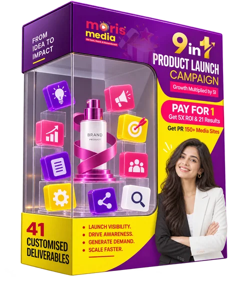 9 IN 1 Product Launch Campaign box with 41 customised deliverables